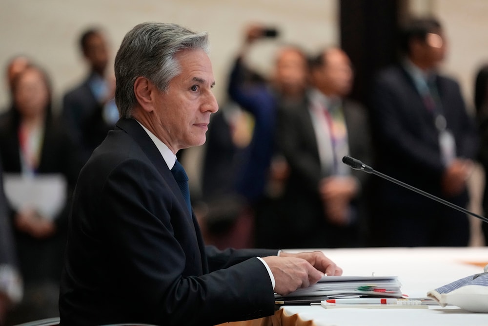 U.S. Secretary of State Antony Blinken attends the ASEAN Post Ministerial Conference (ASEAN) Foreign Ministers' Meeting in Vientiane, Laos, Saturday, July 27, 2024. (AP)