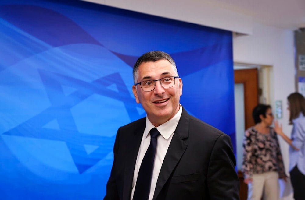 Israeli Minister of Justice Gideon Saar arrives for the first weekly cabinet meeting of the new government in Jerusalem, Sunday, June 20, 2021. (AP)