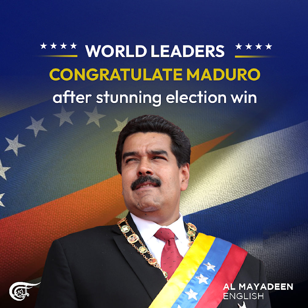 World leaders congratulate Maduro after stunning election win