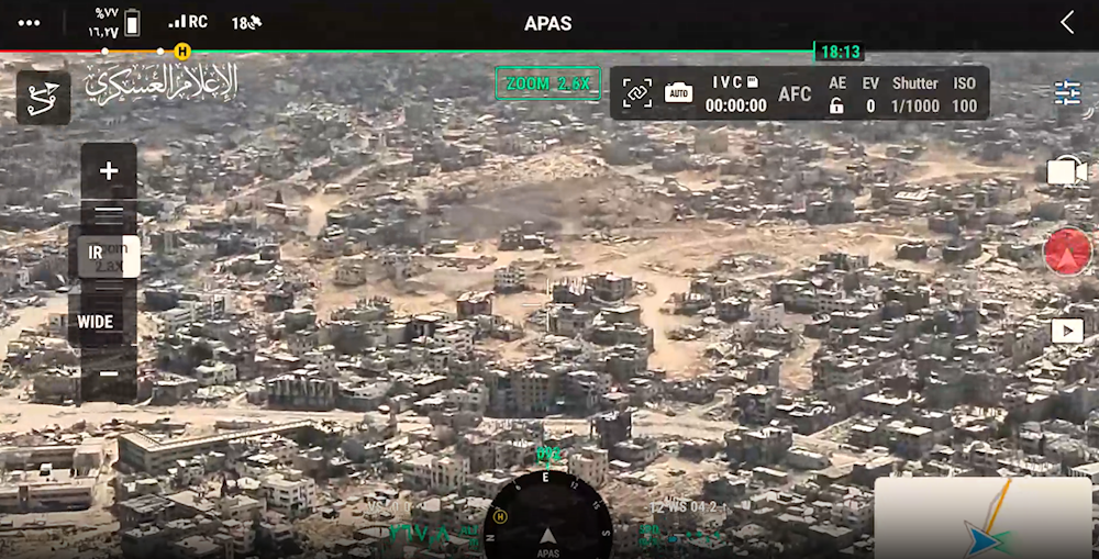 Screenshot from a video shared by the al-Qassam Brigades in Khan Younes, the Gaza Strip, occupied Palestine. (Social media)