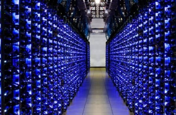 A Google data centre, which requires significant energy for cooling to ensure it runs as efficiently as possible. (Google/Rex)