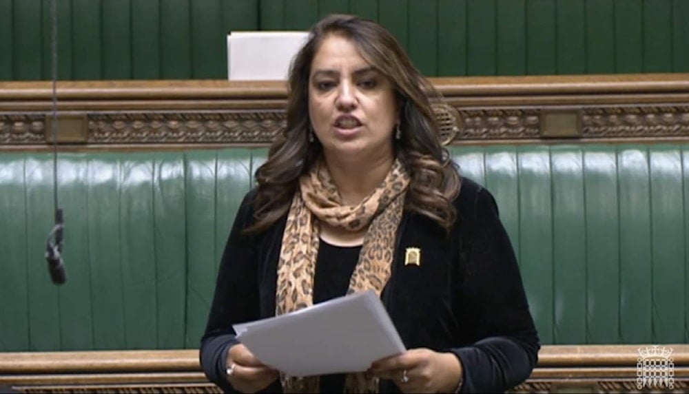 Naz Shah addressing the House of Commons on November 15, 2023. (screengrab)