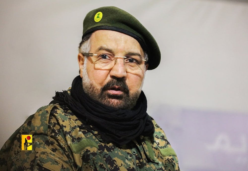 Hezbollah senior commander Fouad Shokor in an undated photograph released by the Islamic Resistance's military media