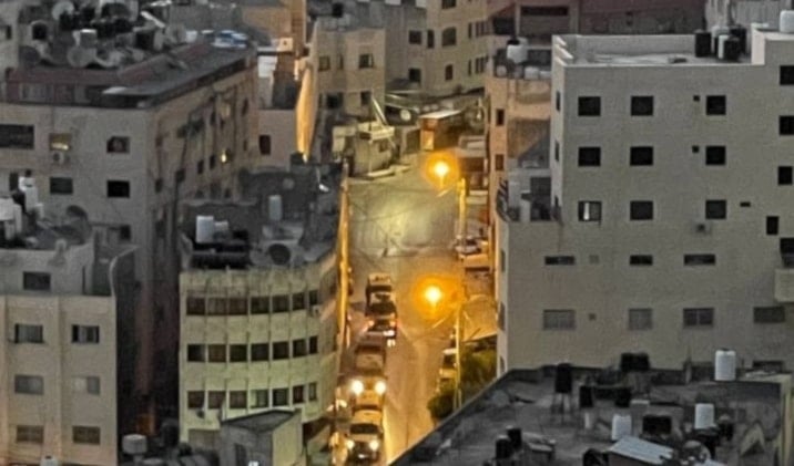 Israeli military vehicles during the raid of Nablus, Thursday, July 4, 2024 (Social Media)