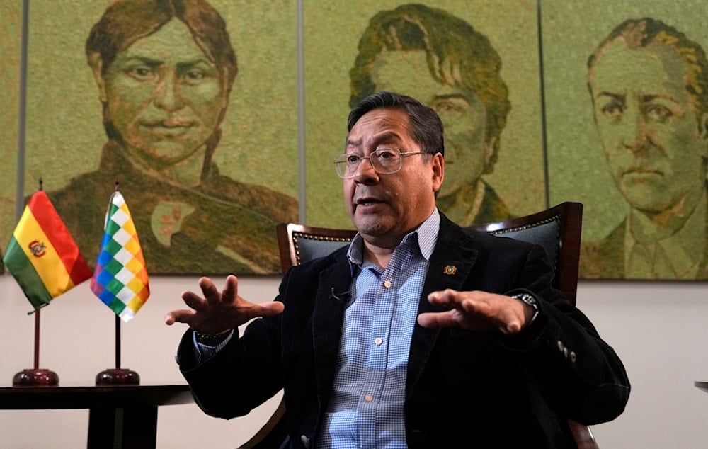 Bolivia's President Luis Arce speaks during an interview at the government palace, in La Paz, Bolivia, Friday, June 28, 2024. (AP)