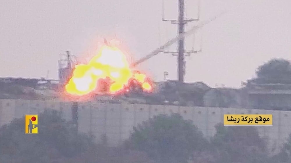 The Birket Risha military site under attack by Hezbollah rockets, July 7, 2024 (Military Media)