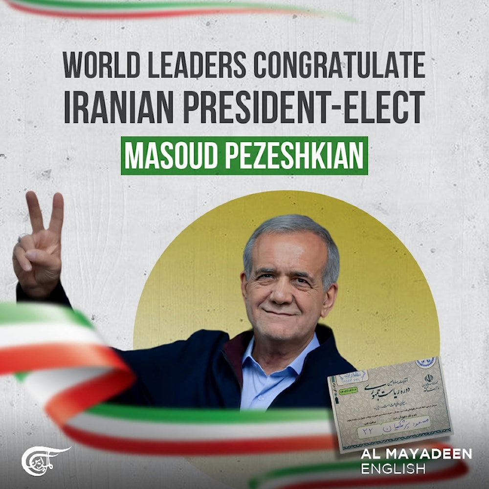 World leaders congratulate Iranian president-elect Masoud Pezeshkian