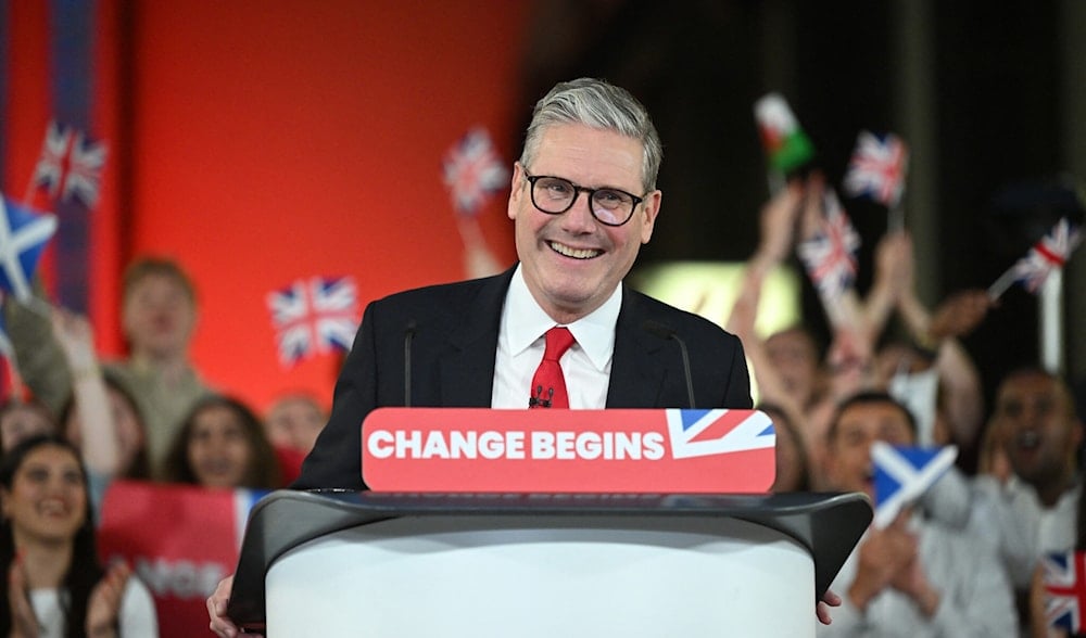 Britain's Labour Party leader Keir Starmer delivers a speech during a victory rally at the Tate Modern in London early on July 5, 2024. (AFP)