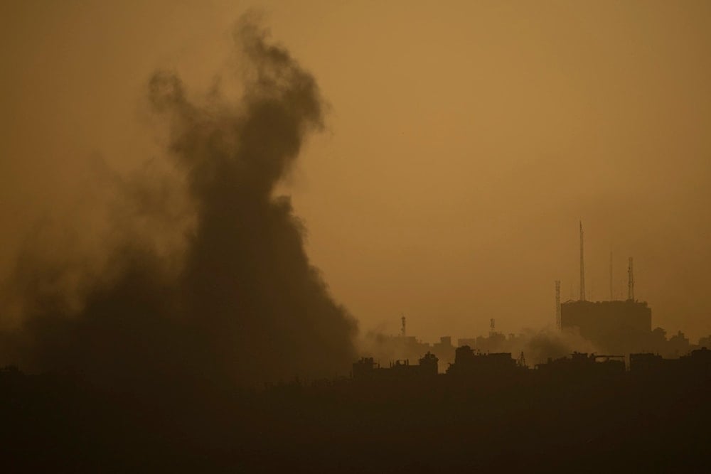 Smoke rises after an explosion in the Gaza Strip, Palestine, June 29, 2024. (AP)