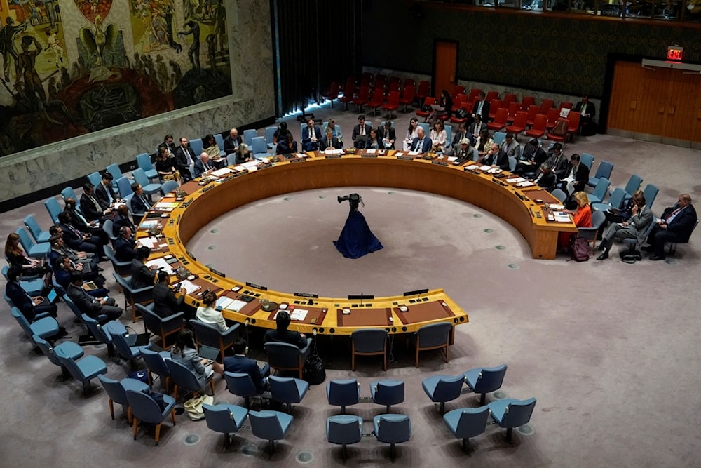 The Security Council meets at the United Nations headquarters, Tuesday, July 2, 2024. (AP)