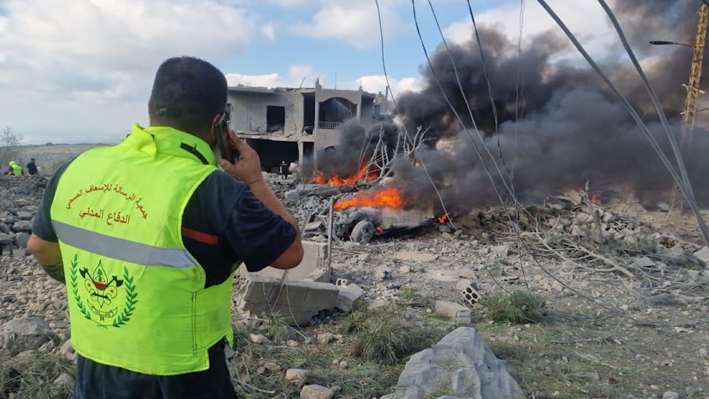 Scene of the massacre in a house in Chama village where several people were killed by an Israeli airstrike, South Lebanon, August 1st, 2024. (@fouadkhreiss)