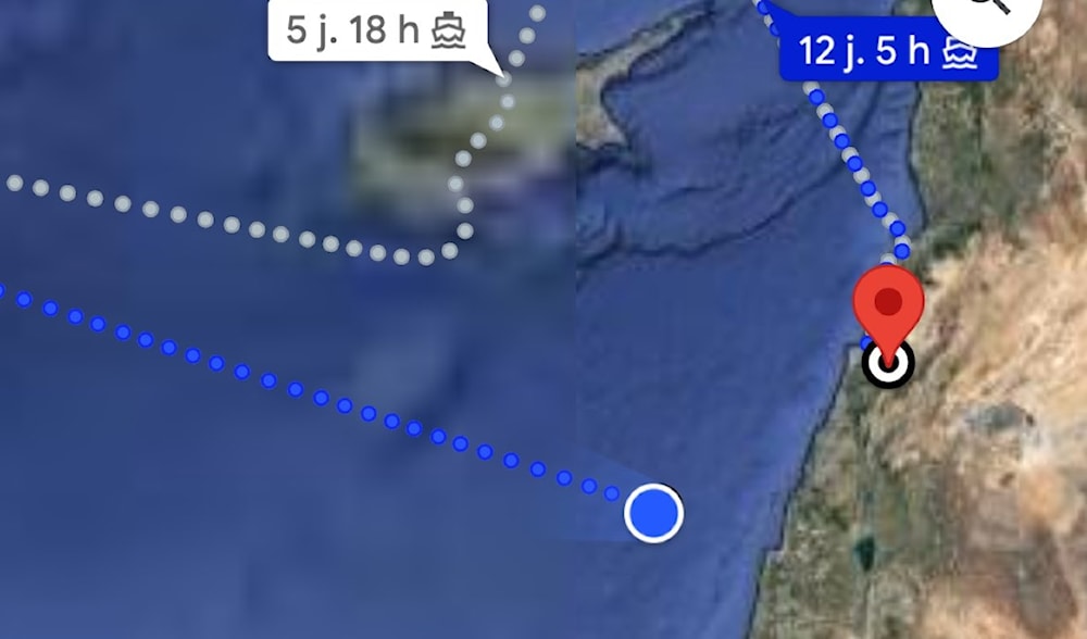 GPS jamming shows people's location at sea and multiple kilometers away from where they are. (Social media)