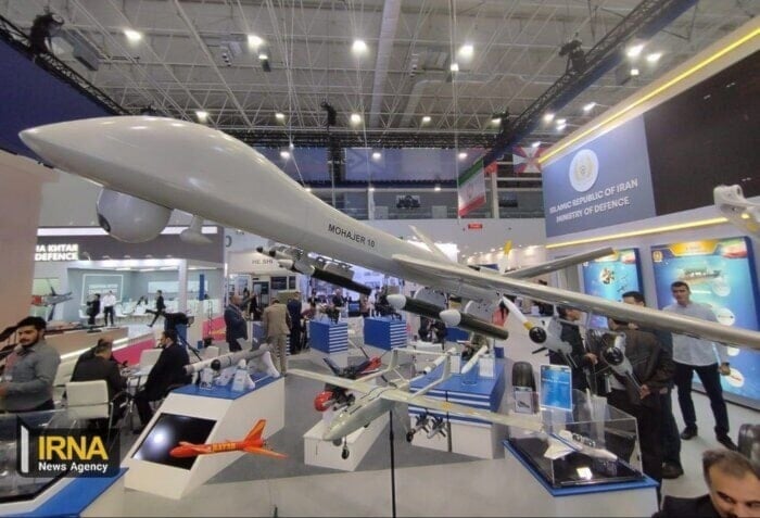 Iranian Mohajer-10 drone module in Moscow, Russia, August 12, 2023 (IRNA)