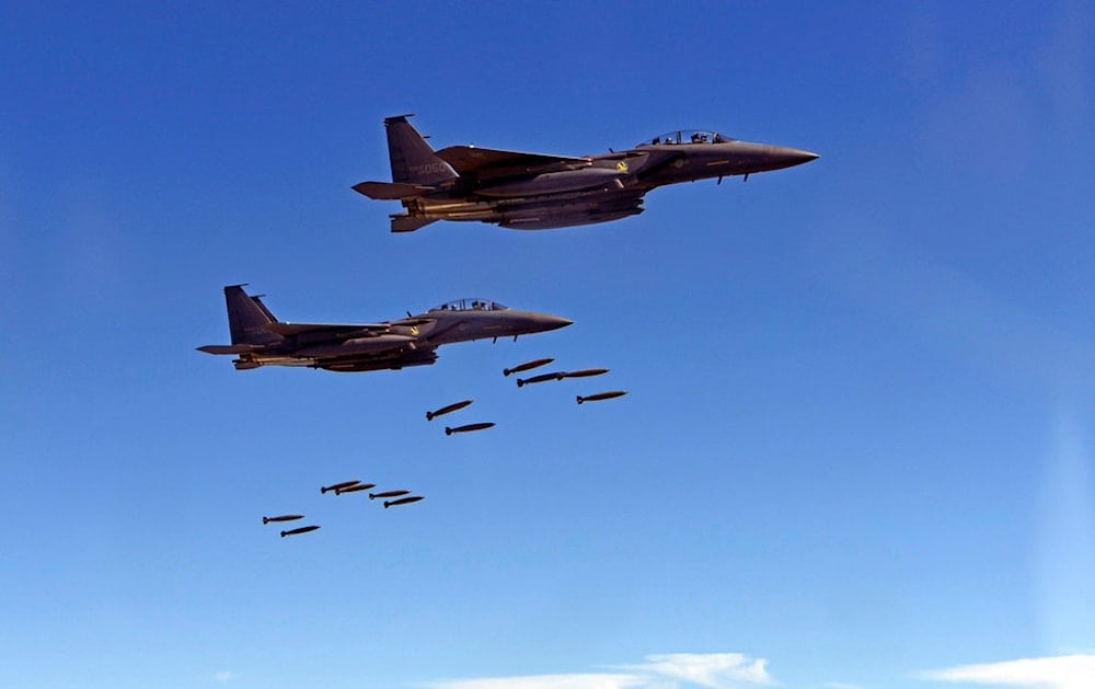 In this photo provided by South Korea Defense Ministry, South Korean F-15 fighter jets drop bombs over the Korean Peninsula, South Korea, Thursday, Aug. 31, 2017. (AP)