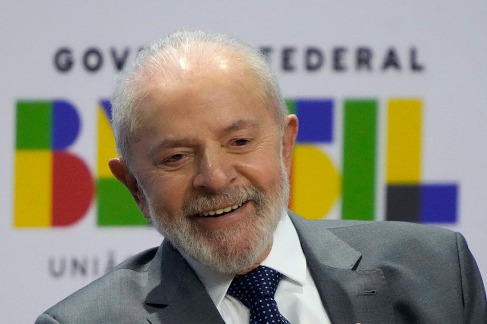 Brazil's President Luiz Inacio Lula da Silva attends the opening of a national science and technology conference, in Brasilia, Brazil, Tuesday, July 30, 2024. (AP Photo/Eraldo Peres)