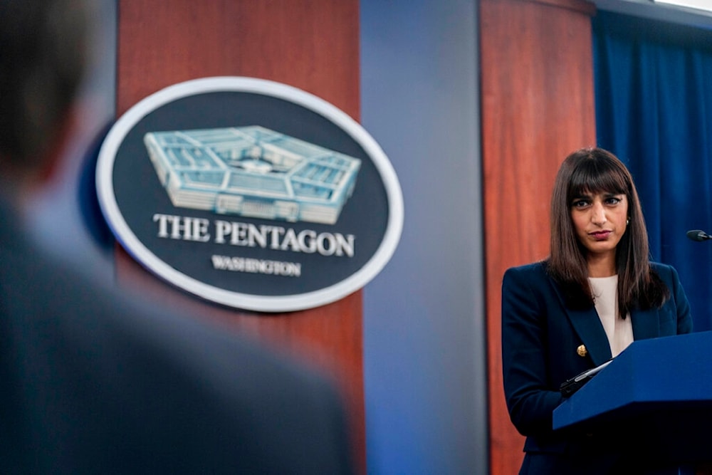 Deputy Pentagon Press Secretary Sabrina Singh takes a question from a reporter during a news conference at the Pentagon, Friday, Nov. 4, 2022, in Washington. (AP)