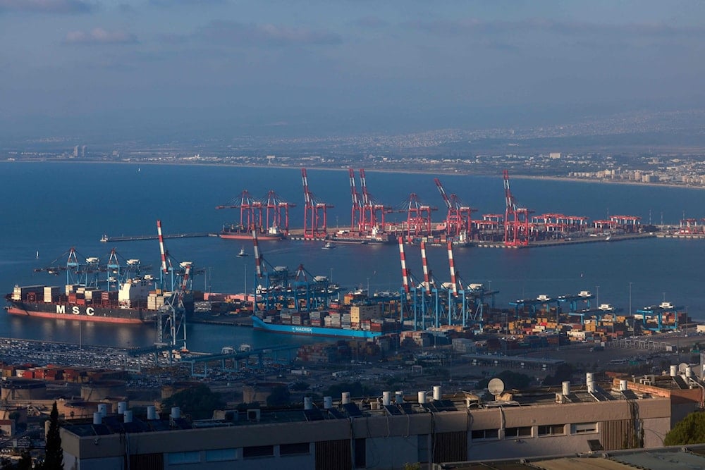 A general view shows the Israeli port of Haifa, occupied Palestine, Aug. 13, 2024. (AFP Photo)