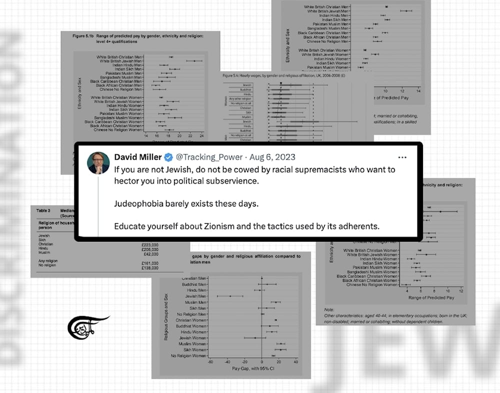 Hate crime, as will become clear, appears to be an anomaly in relation to the more general pattern of Jewish privilege in the UK and other places too. (Al Mayadeen English; Illustrated by Batoul Chamas)