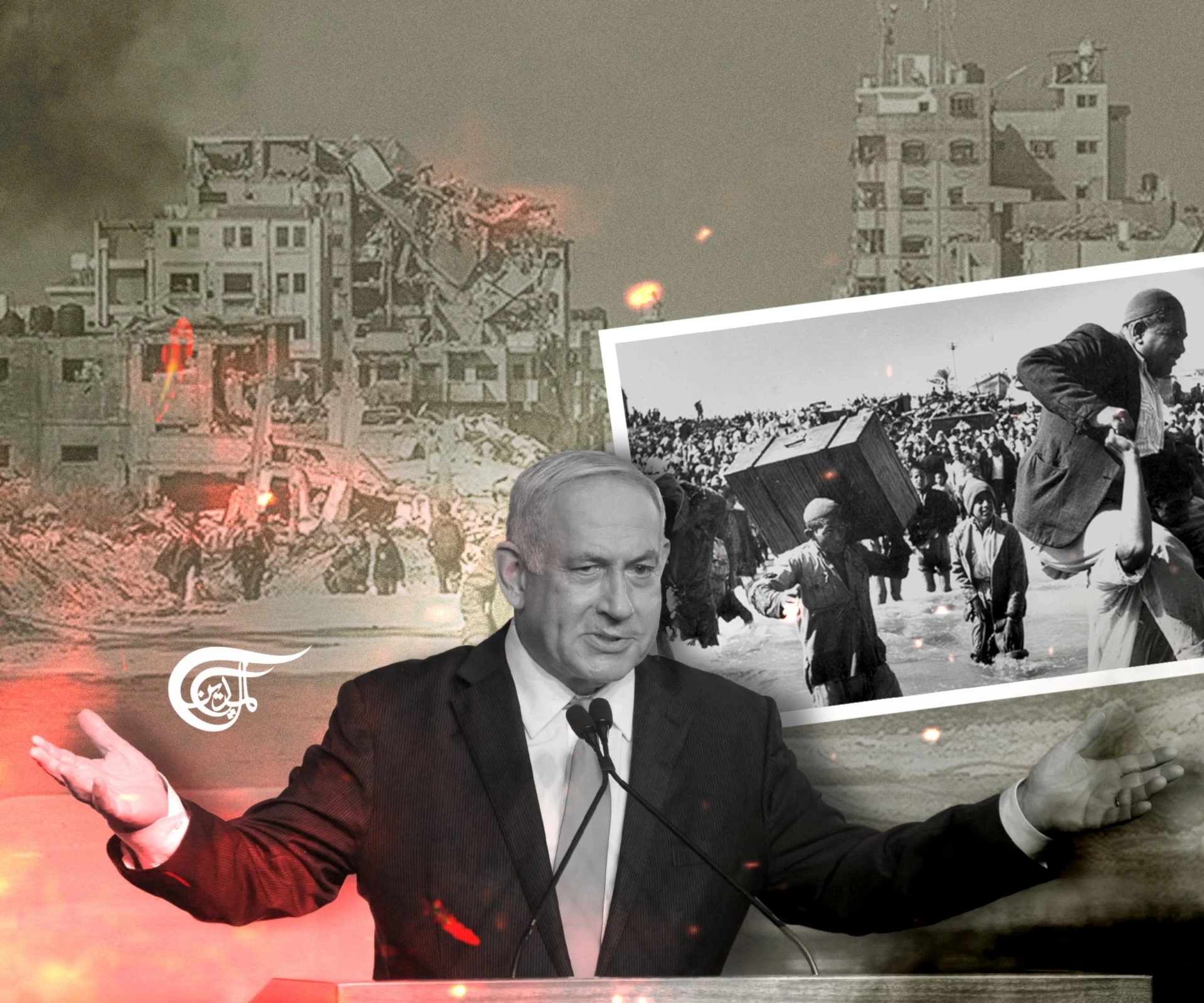 Don’t they realize that once this global army of recruits begins its work, these vile, despicable, heartless, soulless individuals will be easily found and held accountable? (Al Mayadeen English; Illustrated by Mahdi Rtail)