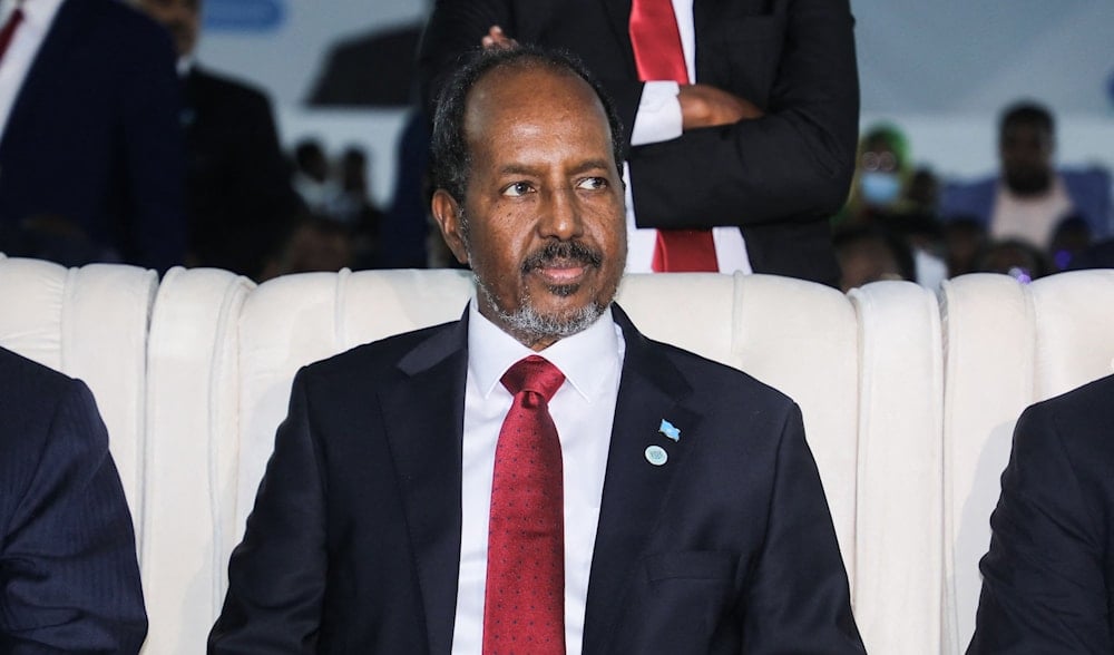 Somalia's President Hassan Sheikh Mohamud attends his inauguration ceremony as the 10th president in Mogadishu, Somalia, June 9, 2022. (AFP)