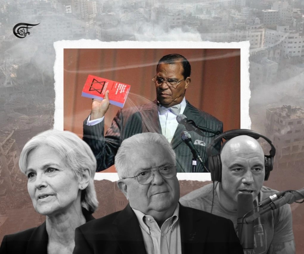 In the 1980s, Minister Louis Farrakhan was continuously harangued as an “anti-semite” by American Zionists when he referred to the actions of the Israeli government as a “gutter religion”. (Al Mayadeen English; Illustrated by Batoul Chamas)