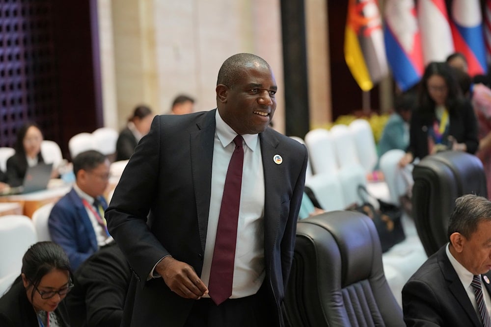 British Foreign Secretary David Lammy arrives for the ASEAN Post Ministerial Conference in Vientiane, Laos, Friday, July 26, 2024. (AP)