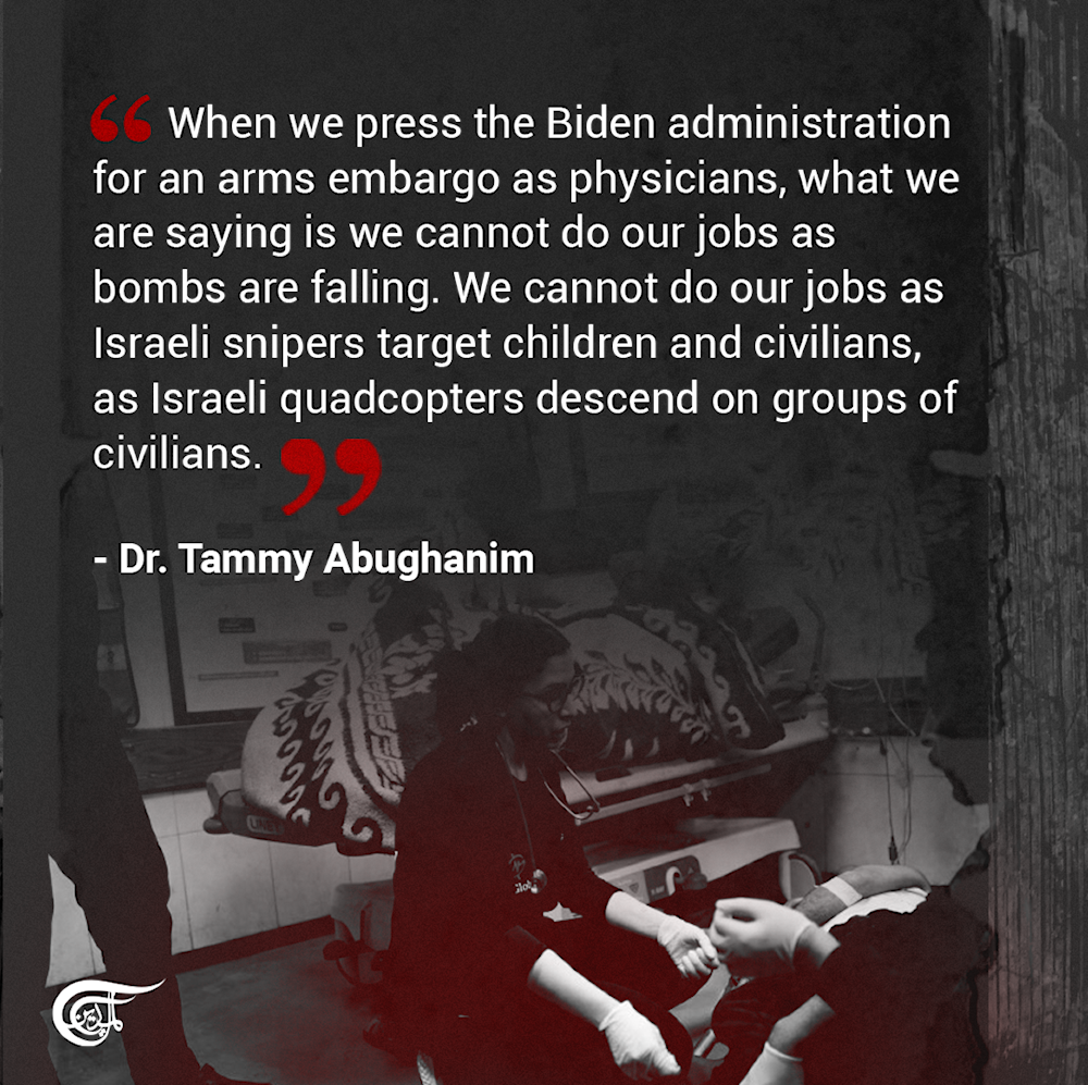 Doctors back from Gaza urge the US to impose an immediate arms embargo on Israel