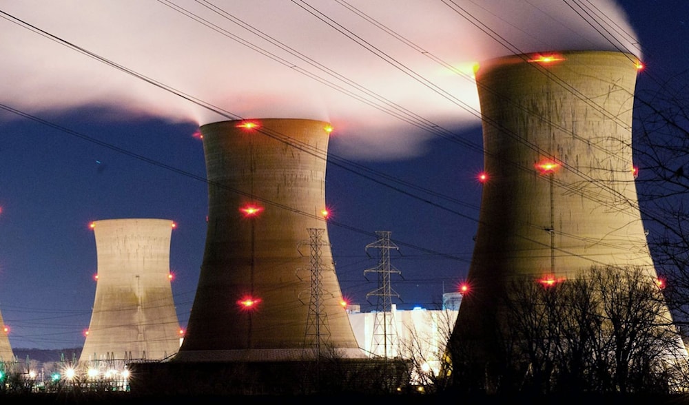 The Three Mile Island Nuclear Plant is seen in the early morning hours in Middletown, Pennsylvania, undated. (AFP)