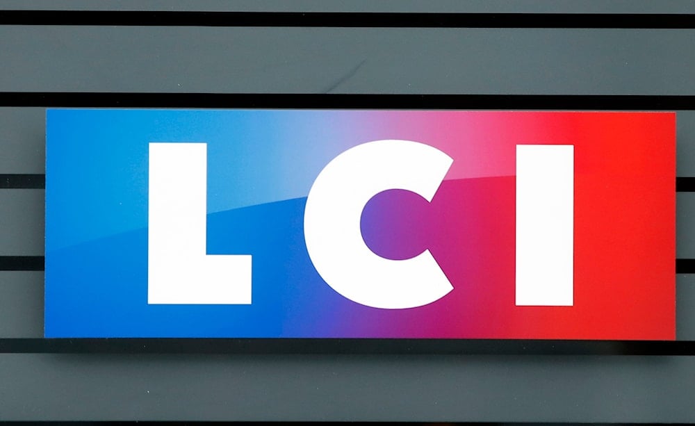 The logo France's information television LCI is pictured in Paris , Wednesday, Feb. 6, 2019. (AP Photo/Christophe Ena)