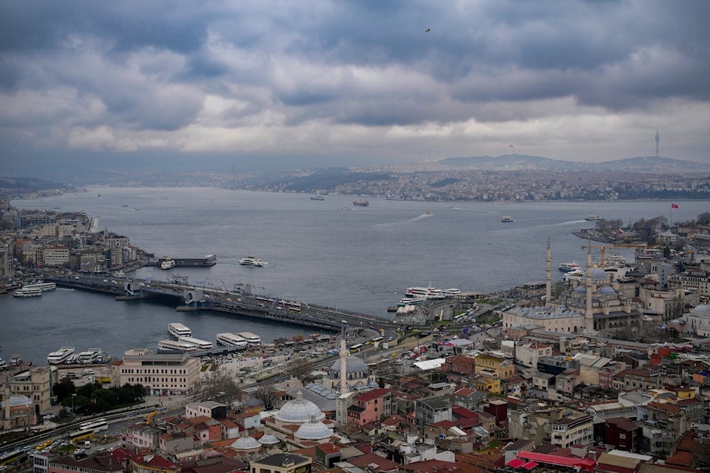 Ferris crosses the Bosphorus, in Istanbul, Wednesday, March 6, 2024. (AP)