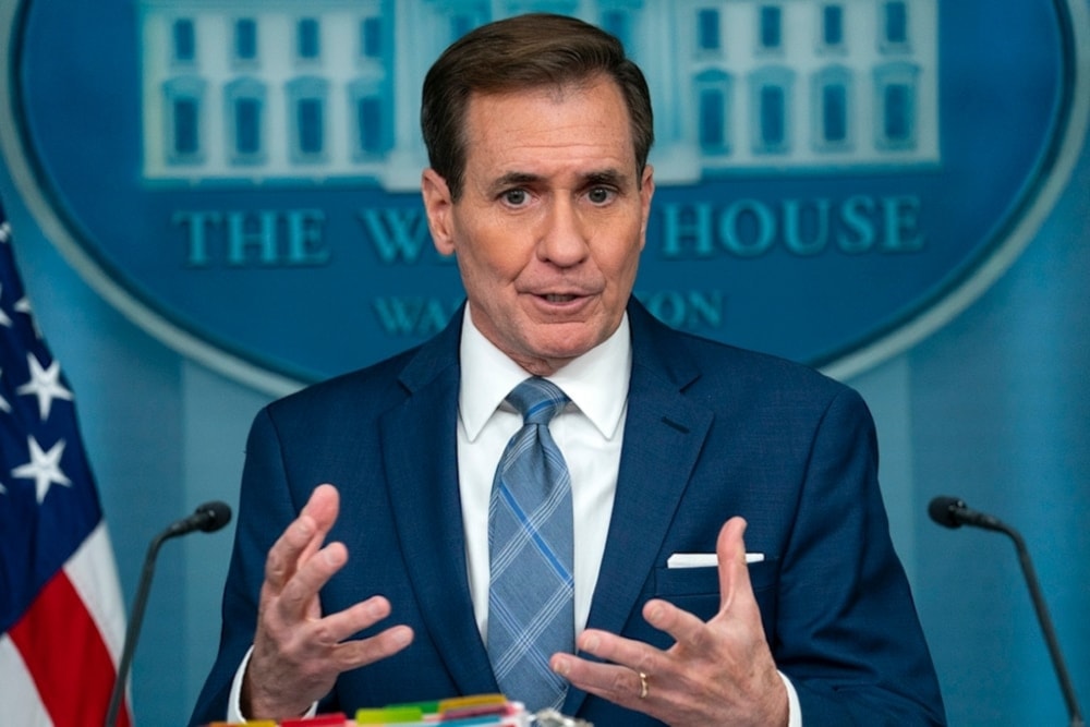 White House National Security Spokesperson John Kirby speaks during a press briefing at the white house, Thursday January 4,2024. (AP)