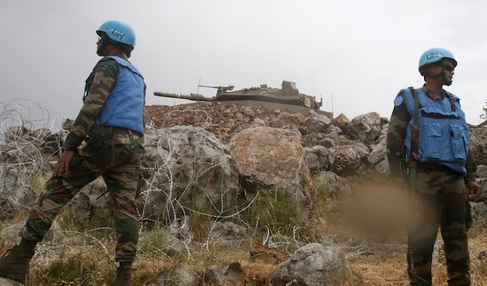 UNIFIL forces are on standby on the Lebanese side of the border, June 9, 2023. (AFP)