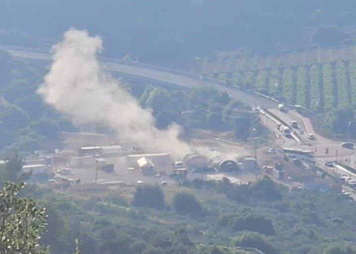 A picture showing the location that Hezbollah targeted in the Elkosh settlement, northwest of occupied Safad