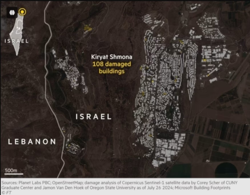 Northern Occupied Palestine severely damaged by Hezbollah missiles: FT