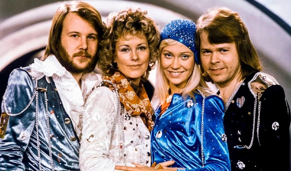 Group picture of iconic Swedish band ABBA in 1974. (AFP)