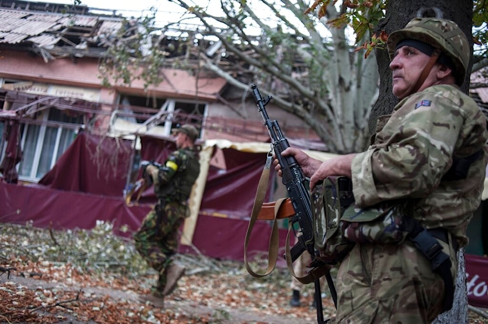 Ukrainian government soldiers from battalion 