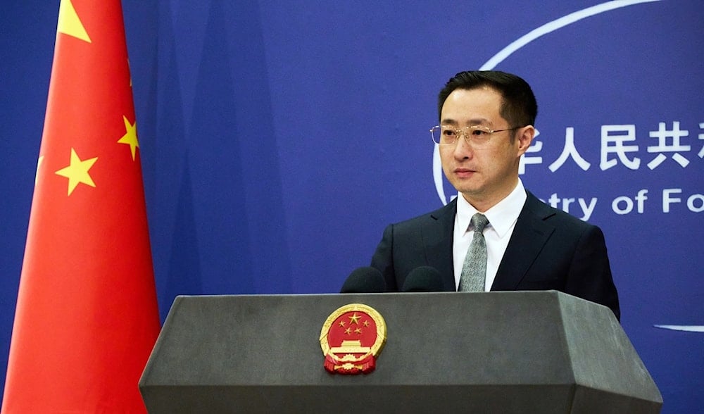 Chinese FM spokesperson Lin Jian in a recent press conference on August 26. 2024. (X/ @globaltimesnews)