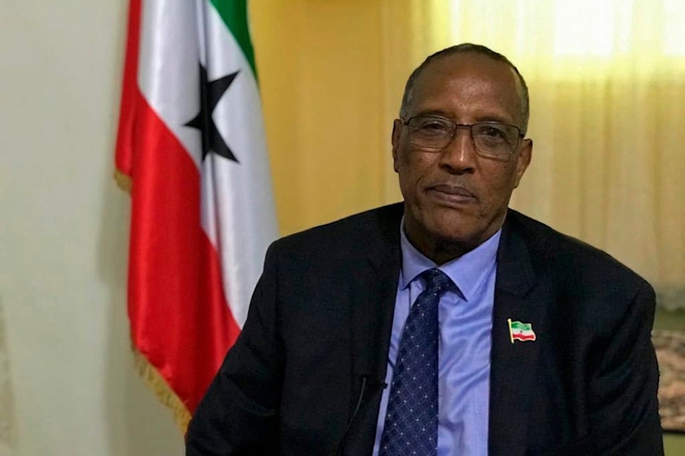 Muse Bihi Abdi, president of Somaliland, speaks to The Associated Press, April, 3, 2018 (AP) 