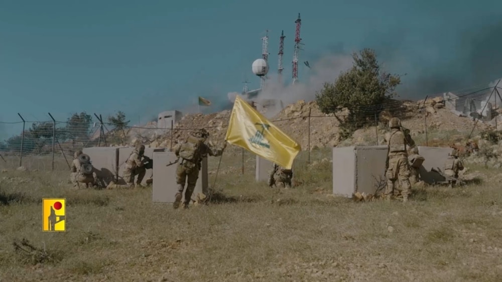 From a video titled 'There is no conqueror over you' published by the Islamic Resistance in Lebanon, Hezbollah, inn July 2023. (Military media)