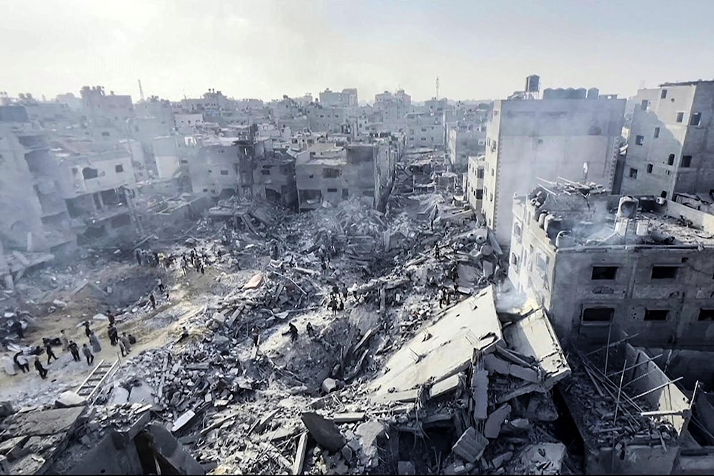 The aftermath of Israeli strikes on residential areas in Jabalia refugee camp (AFP)