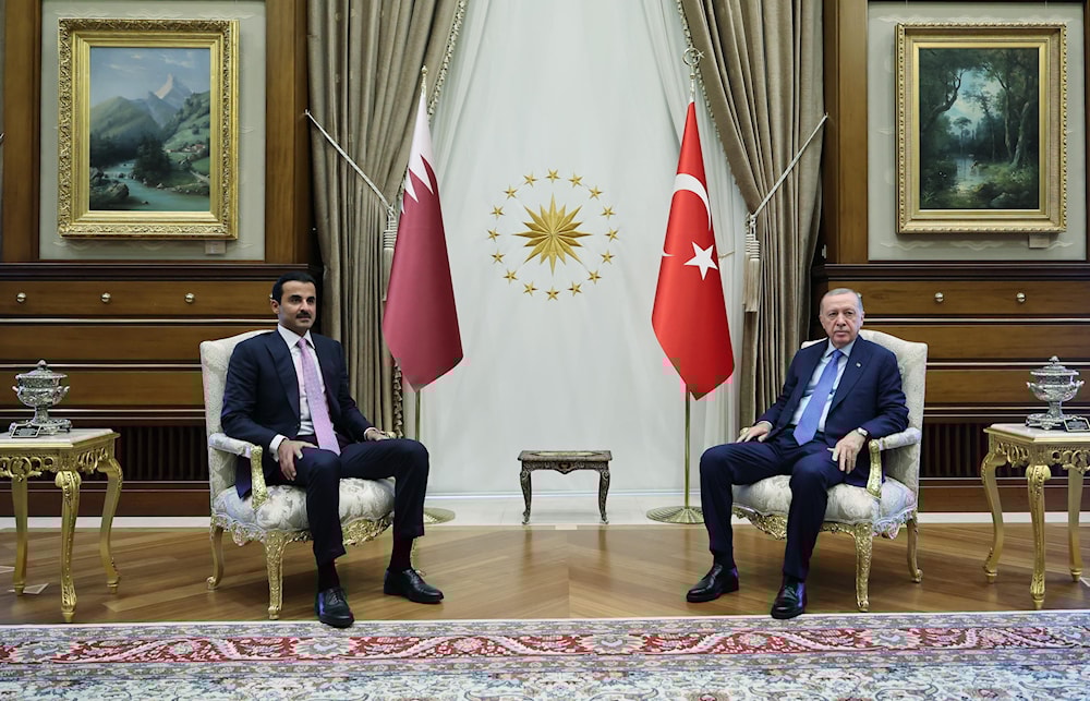 President Recep Tayyip Erdoğan met with Emir Sheikh Tamim bin Hamad Al Thani of Qatar at the Presidential Complex on August 8, 2024. (@Communications)