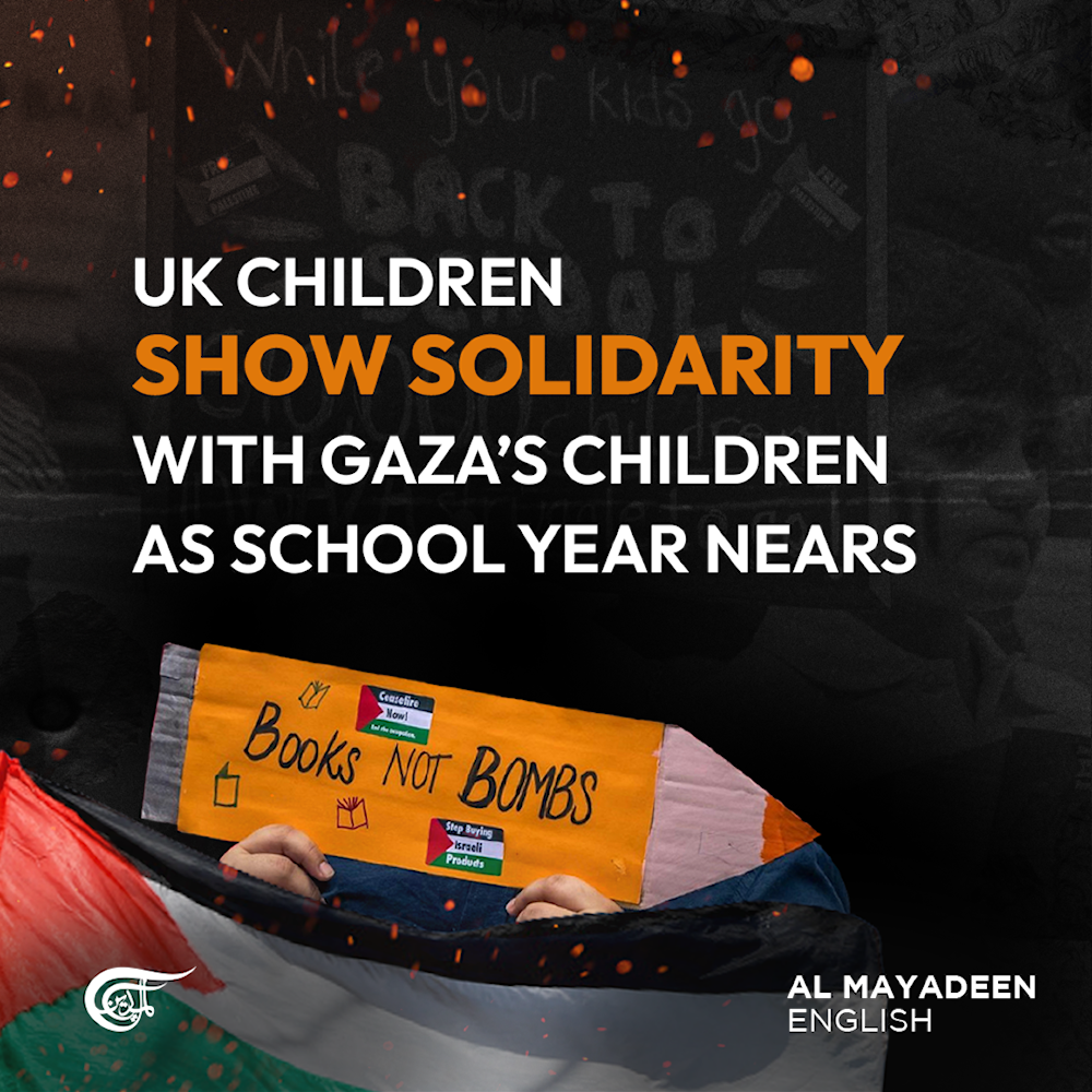 UK children show solidarity with Gaza’s children as school year nears