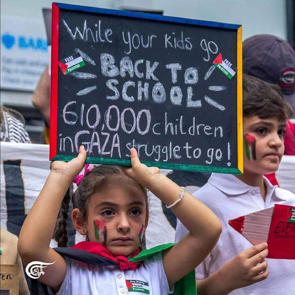 UK children show solidarity with Gaza’s children as school year nears