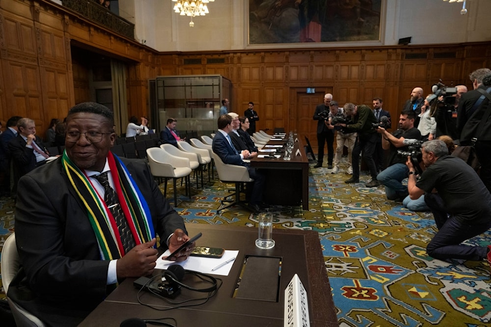 Ambassador of the Republic of South Africa to the Netherlands Vusimuzi Madonsela at the International Court of Justice, or World Court, in The Hague, Netherlands, Friday, May 24, 2024 (AP)