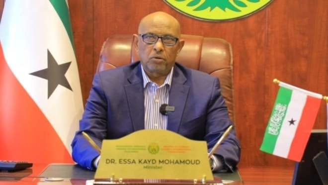 Foreign Minister of the breakaway region of Somaliland, Issa Kayed Mohamud (agencies)