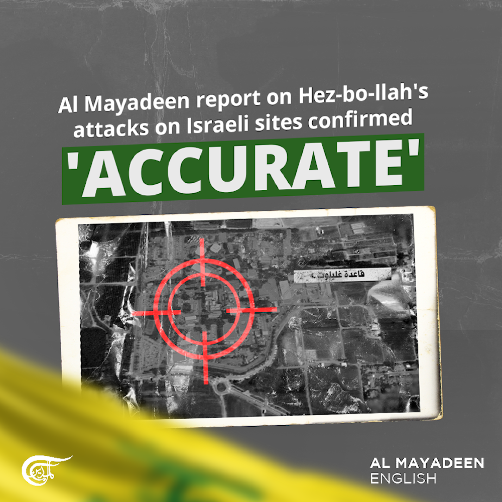 Al Mayadeen report on Hezbollah's attacks on Israeli sites confirmed 'accurate'