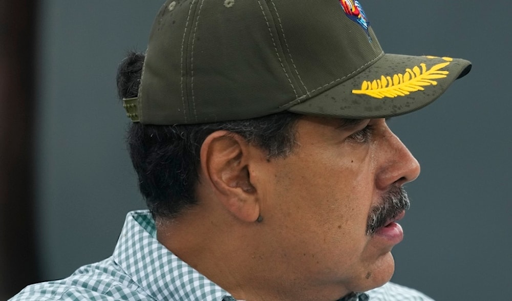 Venezuelan President Nicolas Maduro delivers a speech during an event for young members of the United Socialist Party to mark the party's 16th anniversary in Caracas, Venezuela, Sept. 12, 2024. (AP)