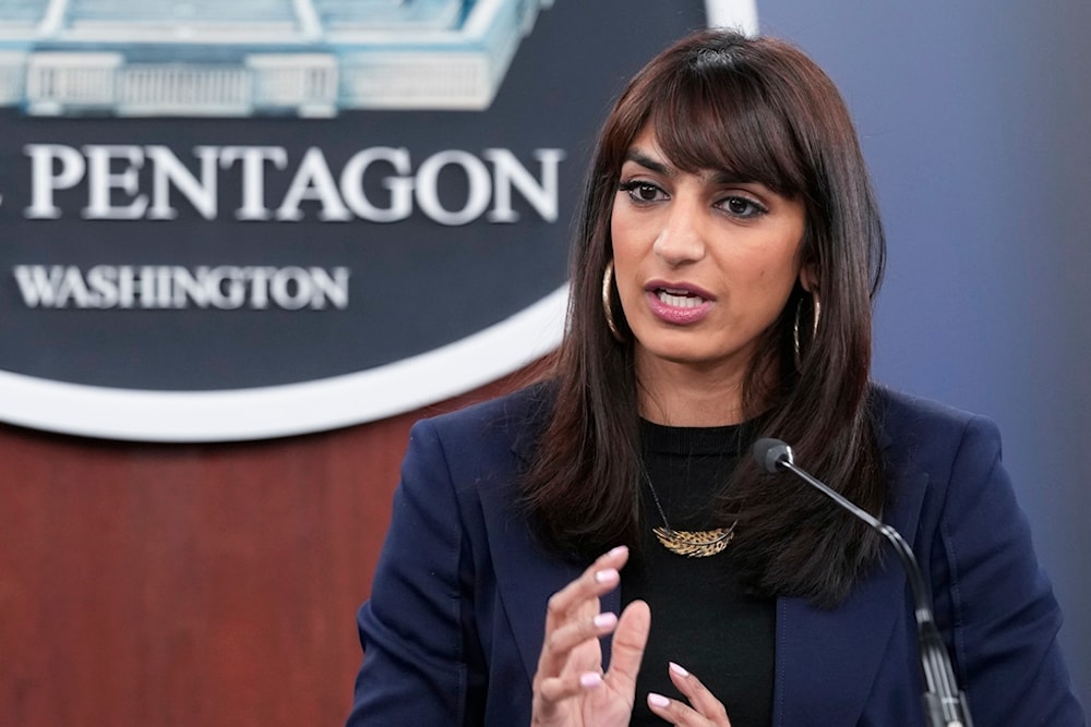 Deputy Pentagon press secretary Sabrina Singh speaks during a briefing at the Pentagon in Washington, Monday, Jan. 29, 2024. (AP Photo/Susan Walsh)