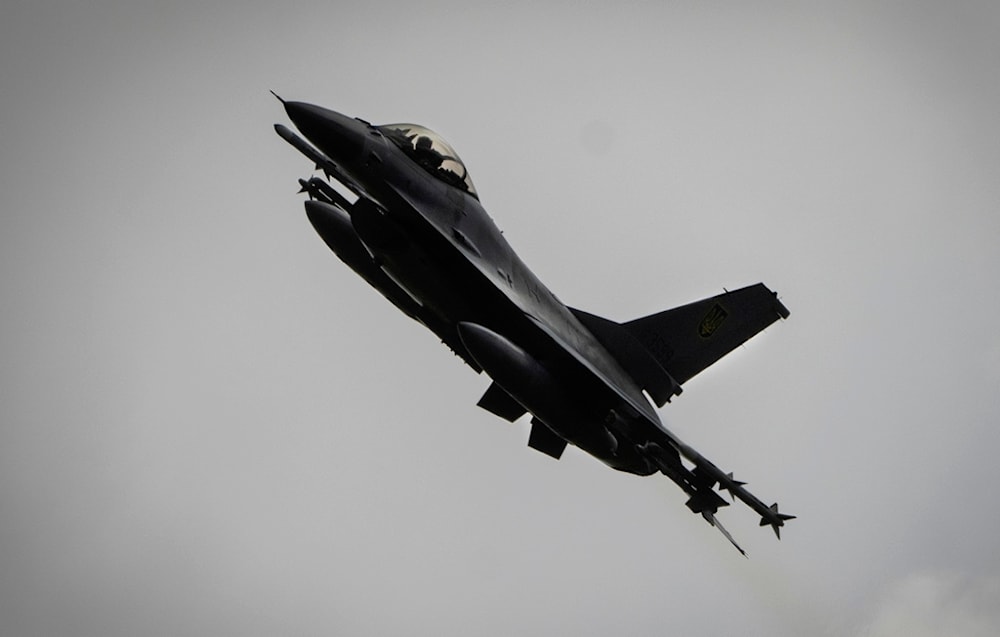 Ukrainian Air Force's F-16 fighter jet flies in an undisclosed location in Ukraine, Sunday, Aug. 4, 2024. (AP Photo/Efrem Lukatsky, File)