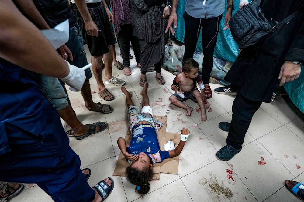 Palestinian children wounded in the Israeli bombardment of the Gaza Strip are treated in a hospital in Deir al-Balah, on September 5, 2024. (AP)